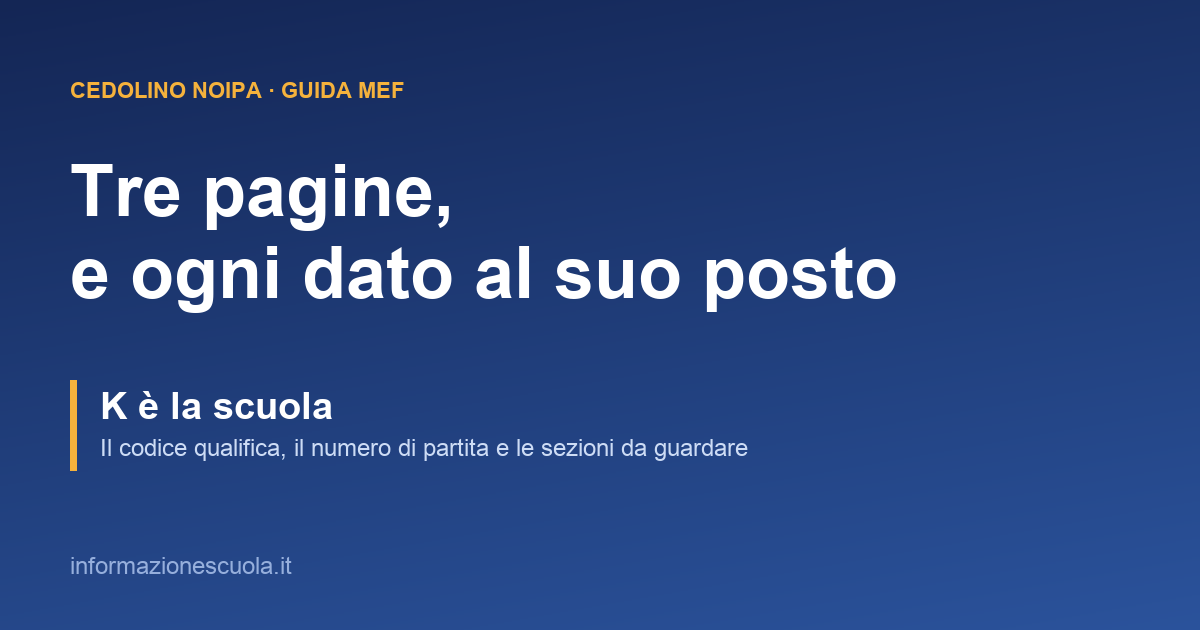 Struttura del cedolino NoiPA, le tre pagine logiche e le sezioni con competenze, ritenute e conguagli
