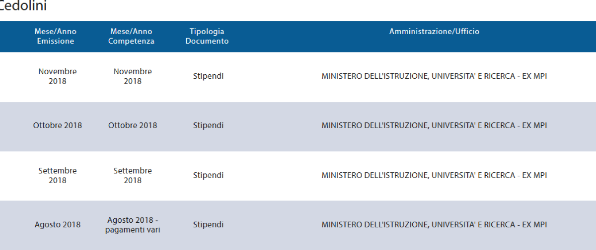 Il cedolino è visibile su NoiPa