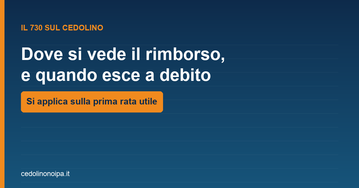 Copertina sul rimborso del 730 nel cedolino NoiPA e su quando il conguaglio esce a debito